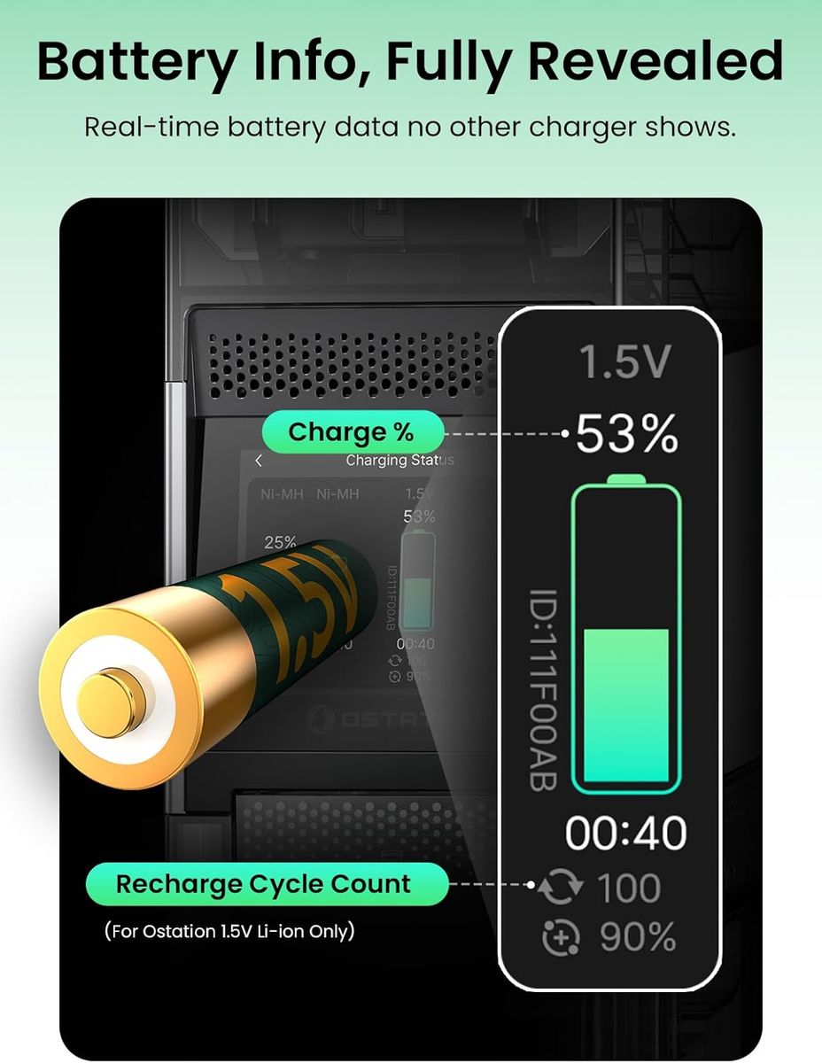 OSTATION Ostation 2 Pro: Smart AA/AAA Battery Charger Hub