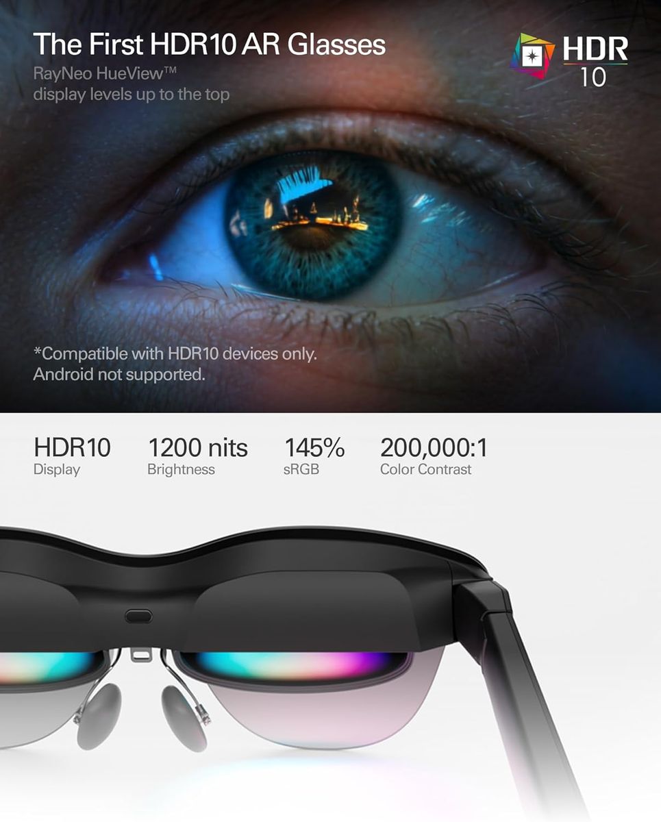 RayNeo official Air 4 Pro: 201" AR Display, 120Hz, USB-C