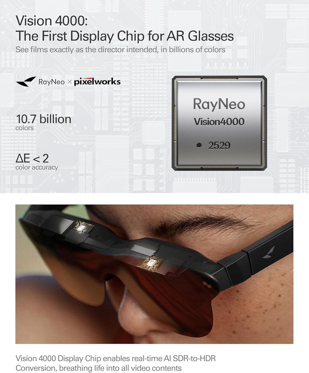 RayNeo official Air 4 Pro: 201" AR Display, 120Hz, USB-C