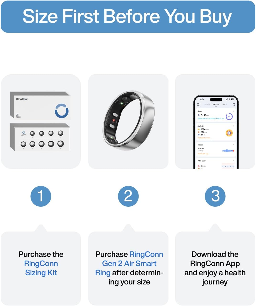 RingConn Gen 2 Air: Ultra-Thin AI Smart Ring with 10-Day Battery