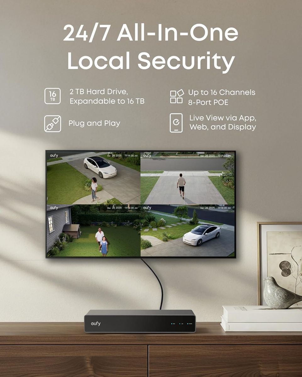 eufy Security S4 Max: 4K NVR System, PoE, Triple-Lens PTZ, 24/7