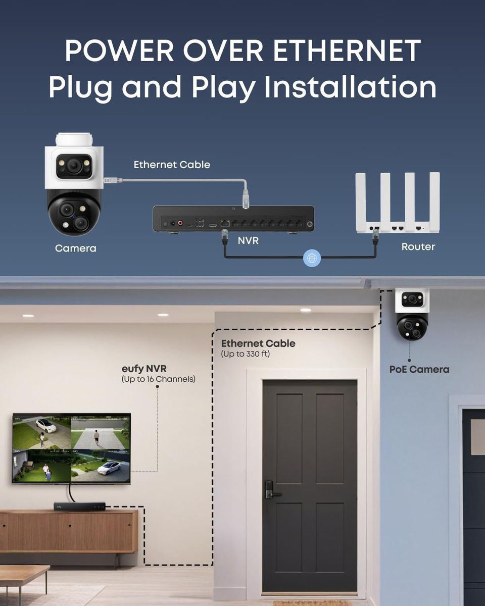 eufy Security S4 Max: 4K NVR System, PoE, Triple-Lens PTZ, 24/7