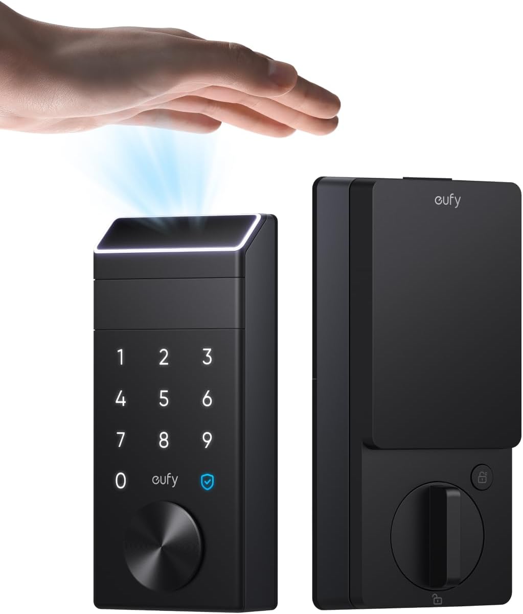eufy Security FamiLock S3 Max: Palm Vein Smart Lock & 2K HDR Doorbell.