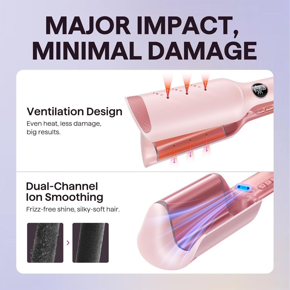 wavytalk Power Wave Hair Crimper: Effortless Waves, Less Damage