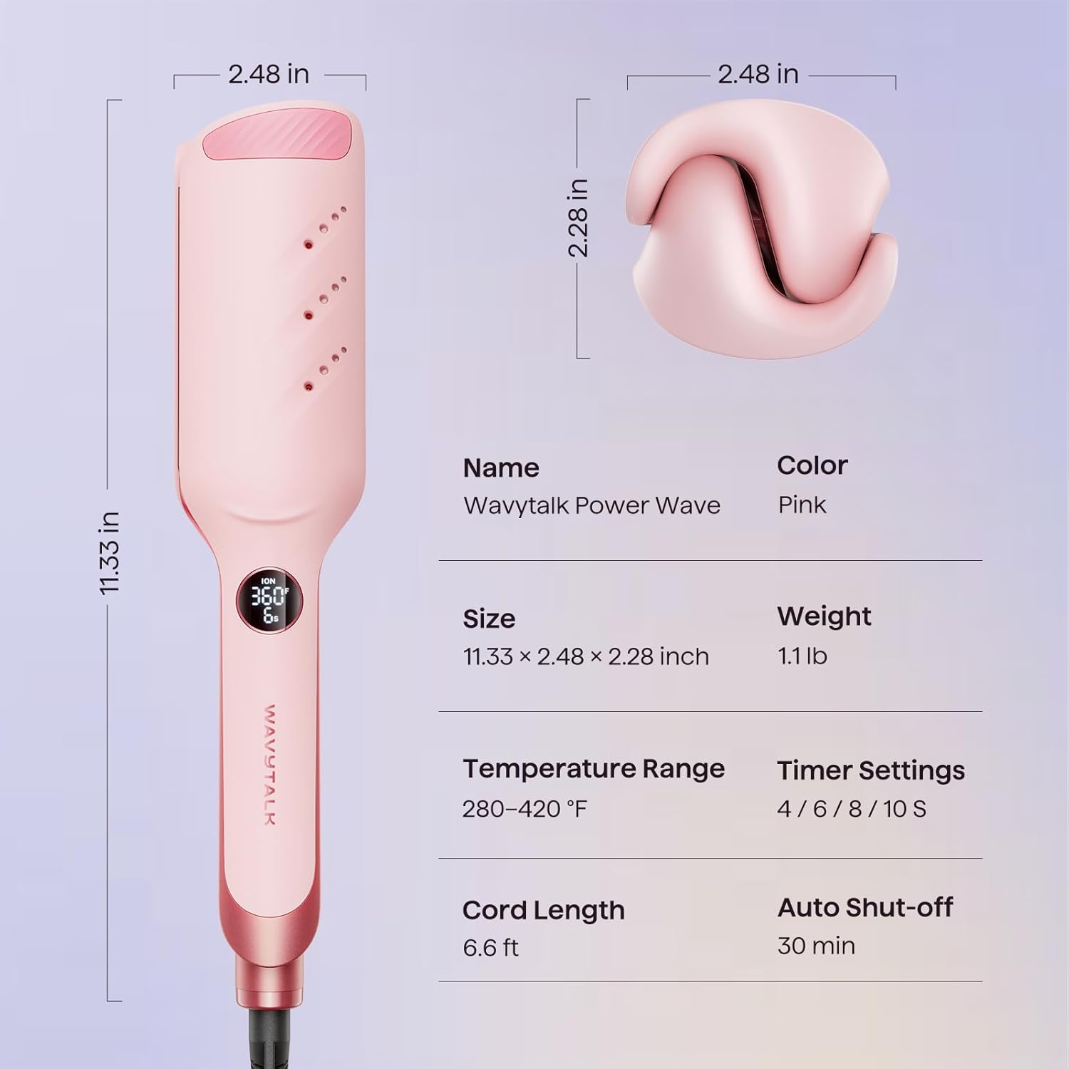 wavytalk Power Wave Hair Crimper: Effortless Waves, Less Damage