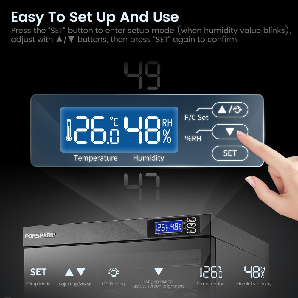 Forspark ORSPARK 100L Dual-Core Camera Dehumidifier Dry Cabinet