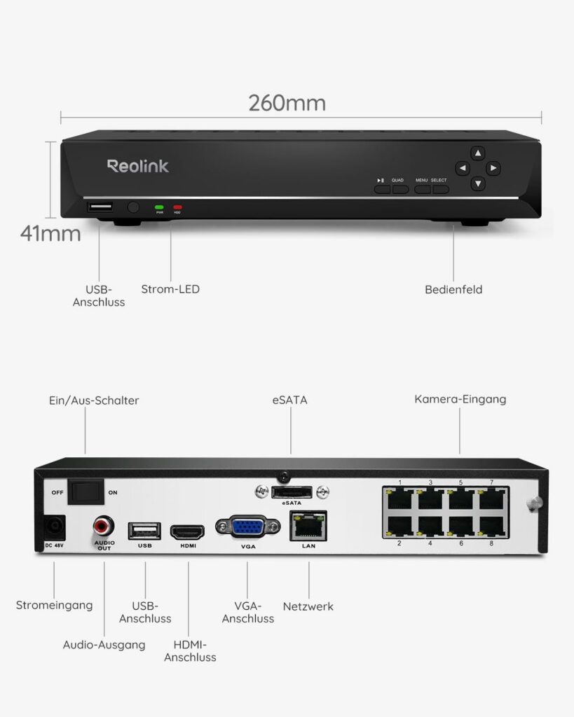 Reolink RLN8-410-B: Powerful 8-Channel NVR for Smart Security