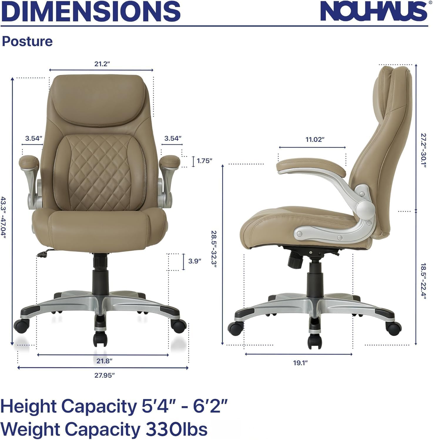 Nouhaus +Posture Ergonomic PU Leather Chair with Click5