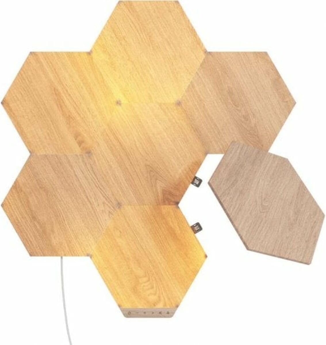 Nanoleaf Elements SMK 7PK – Natural Wood Smart Lighting