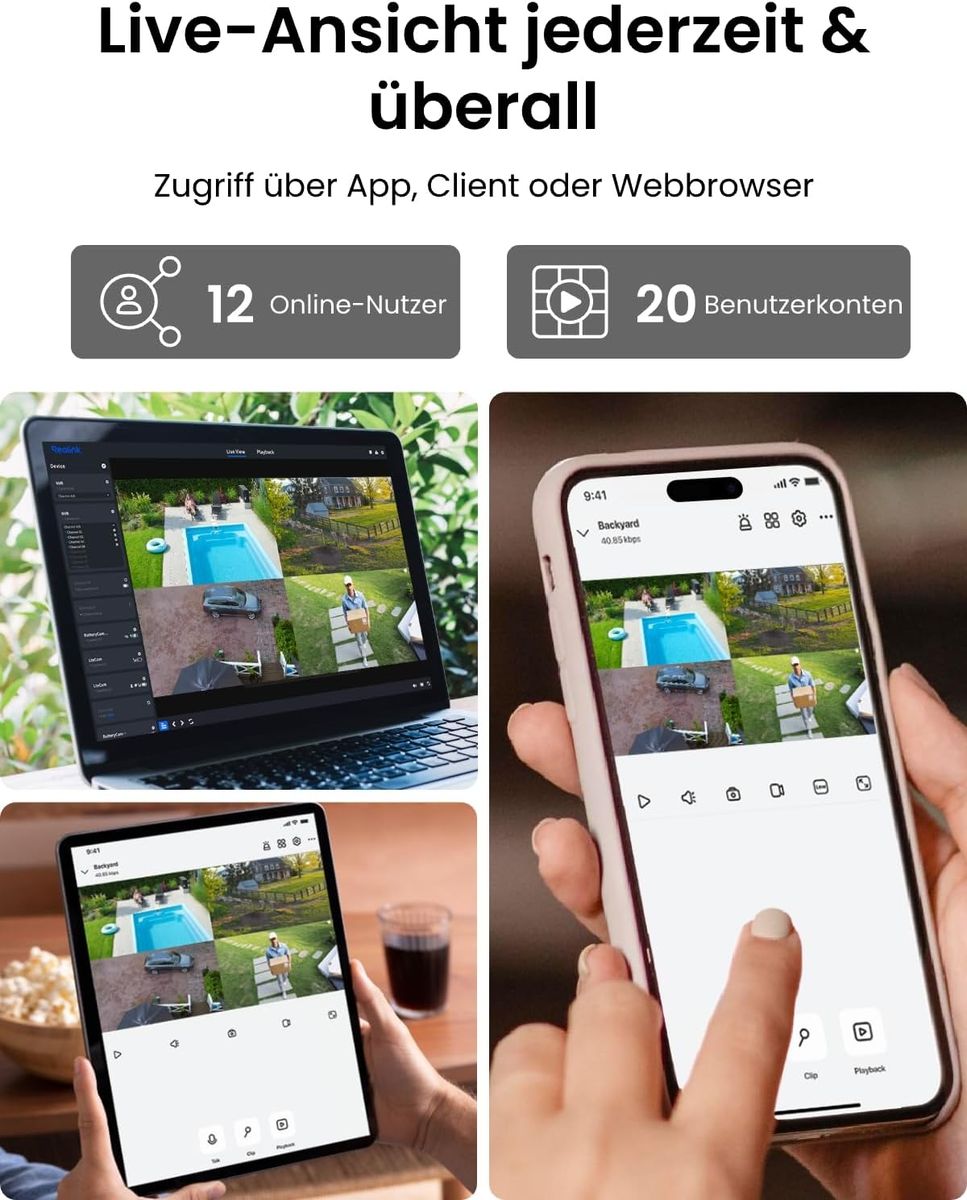 Reolink RLK16-800B8-A: 4K-Sicherheit für Ihr Zuhause