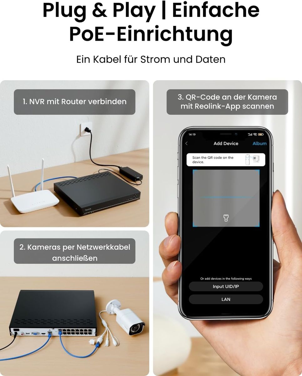 Reolink RLK16-800B8-A: 4K-Sicherheit für Ihr Zuhause