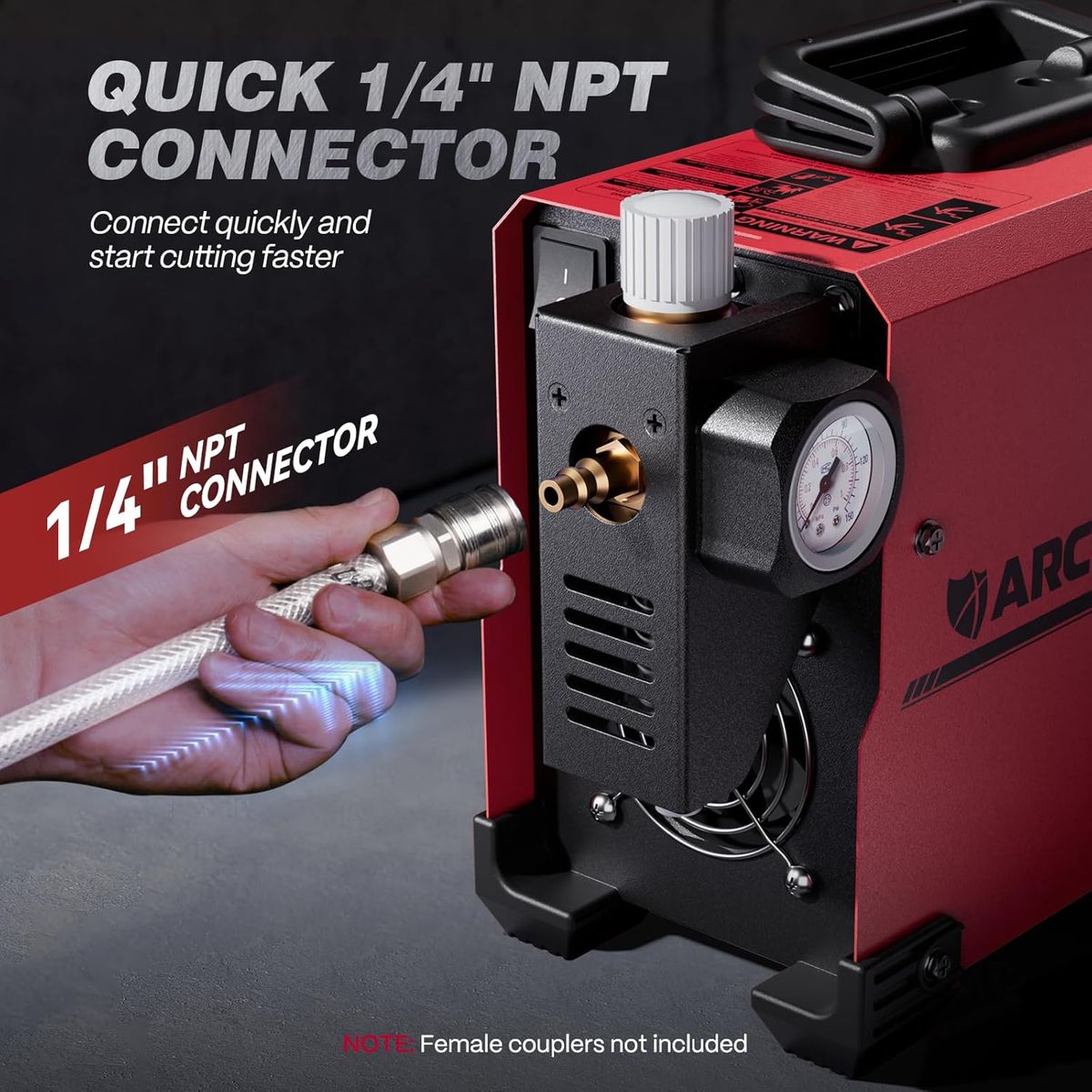 ARCCAPTAIN 50A Plasma Cutter – Large LED, Dual Voltage for DIY