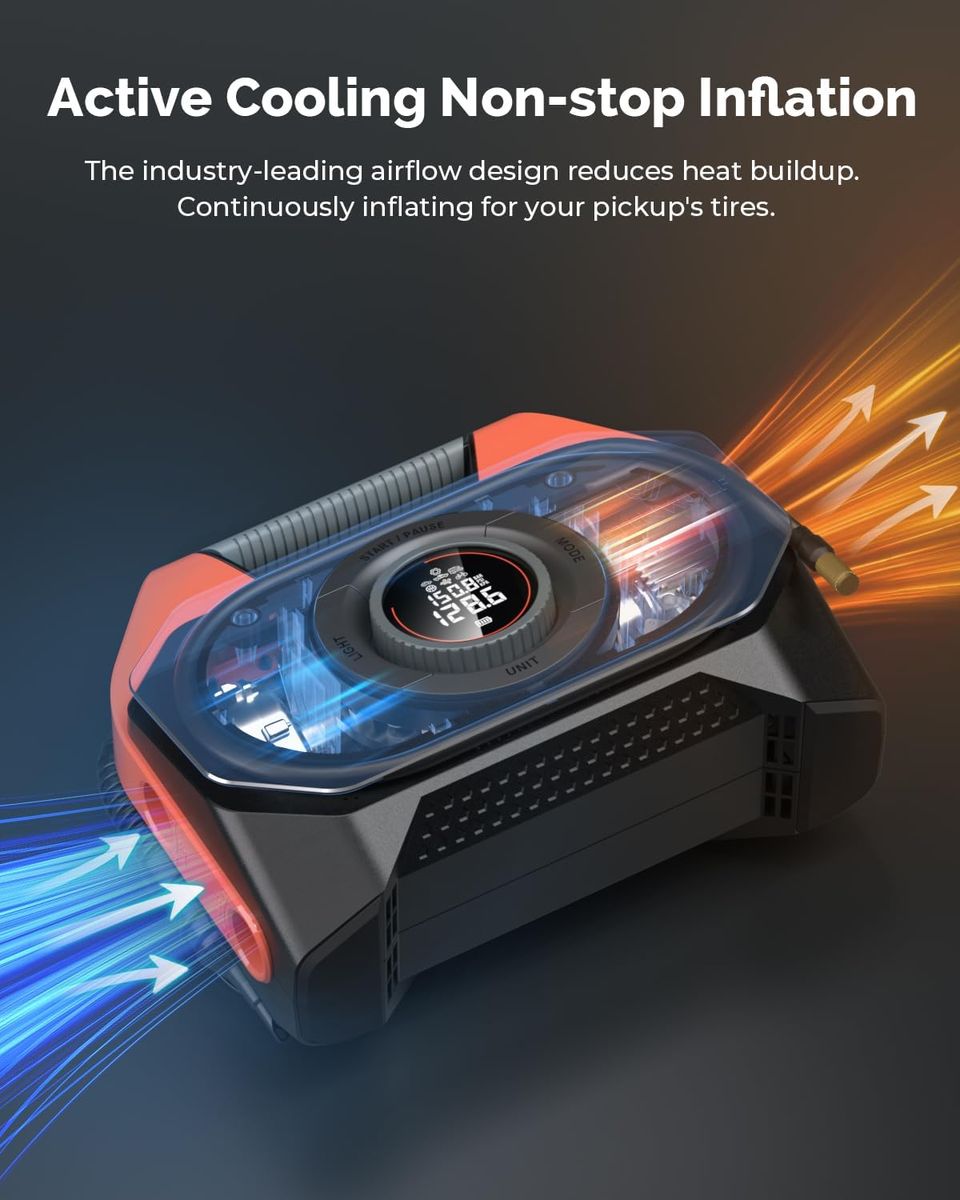ETENWOLF VORTEX S6 Tire Inflator: Precision and Power