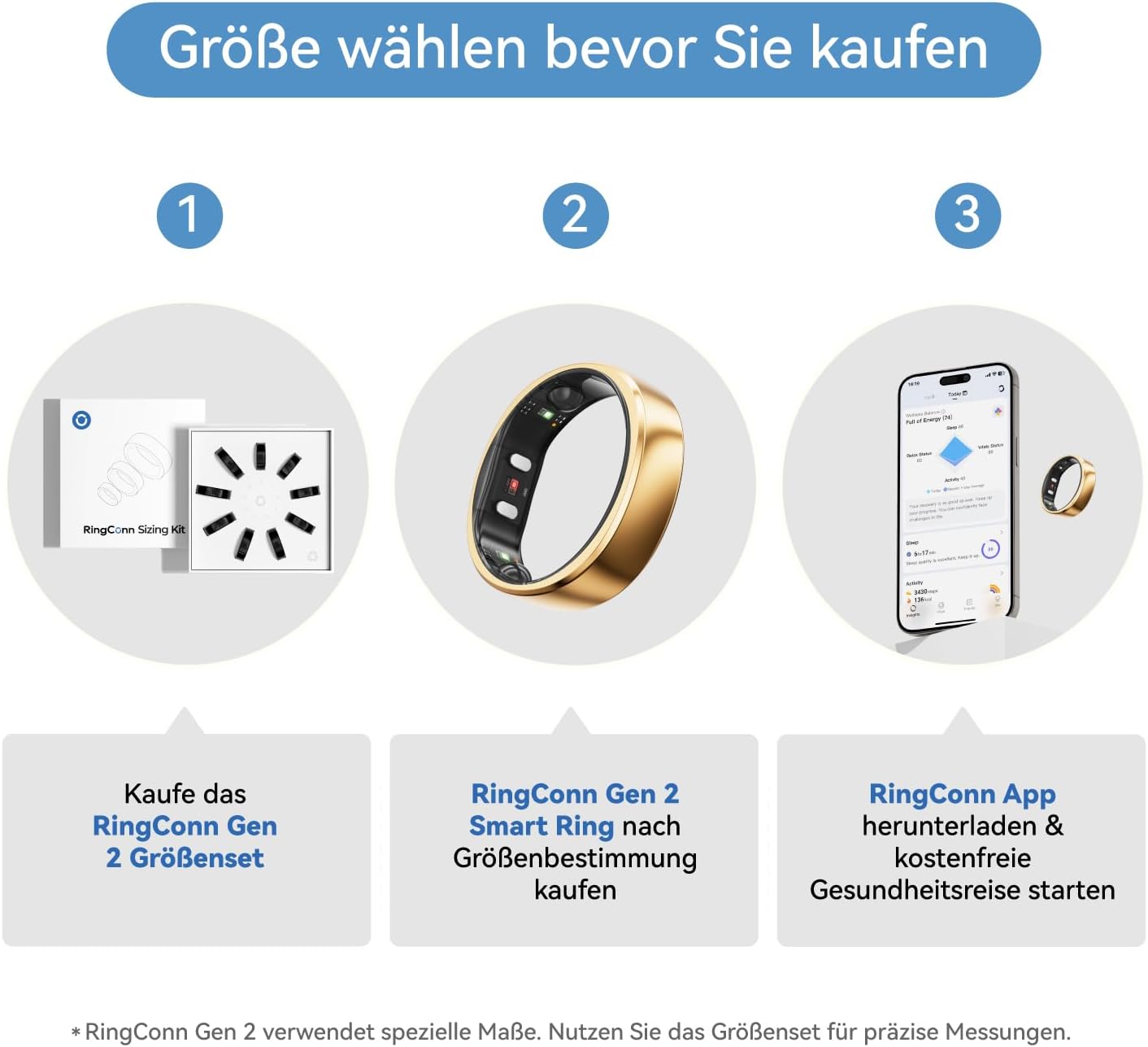 RingConn Gen 2 Smart Ring – Oro Rosa: Ihr Gesundheitsbegleiter