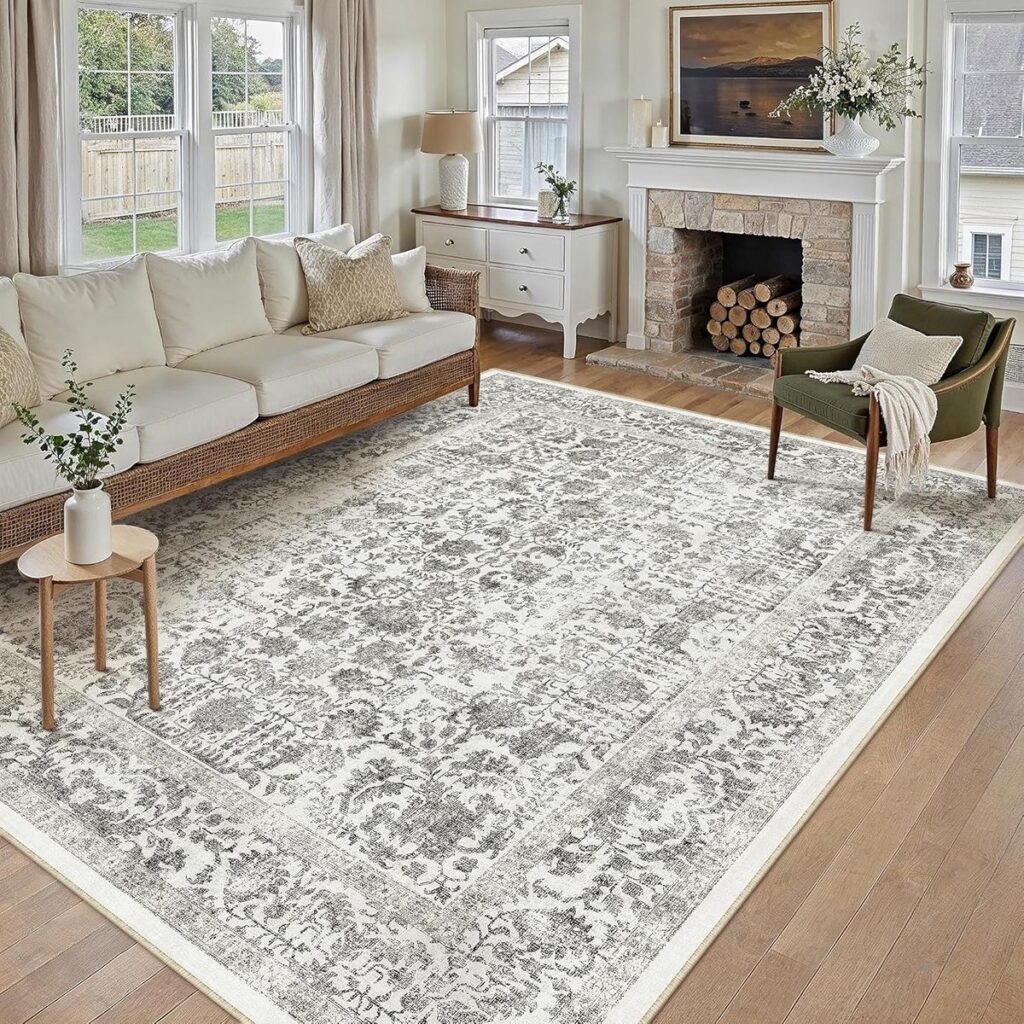 Purecozy 10x12 Machine Washable Vintage Area Rug