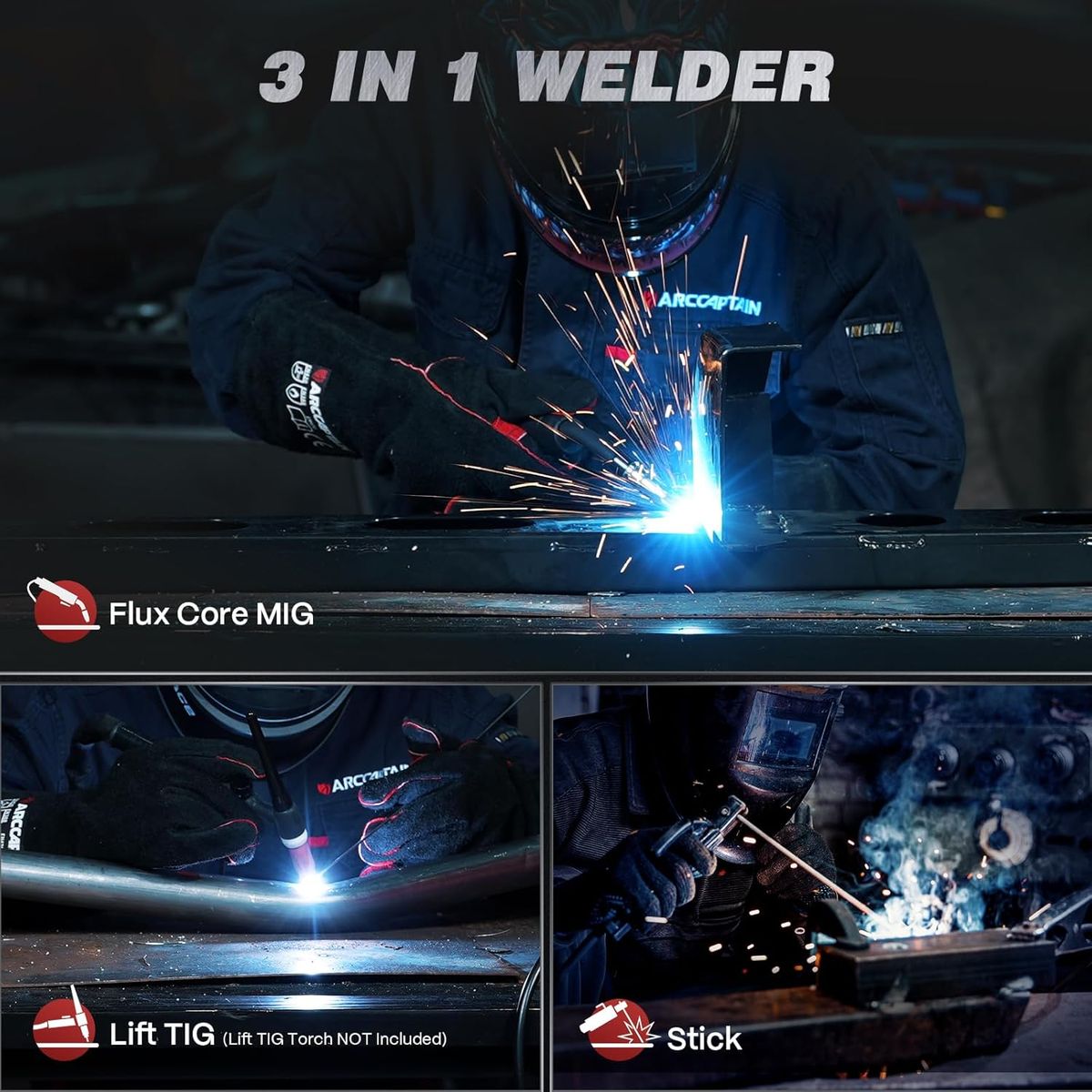 ARCCAPTAIN 135A MIG Welder – Your Ultimate 3-in-1 Welding Solution