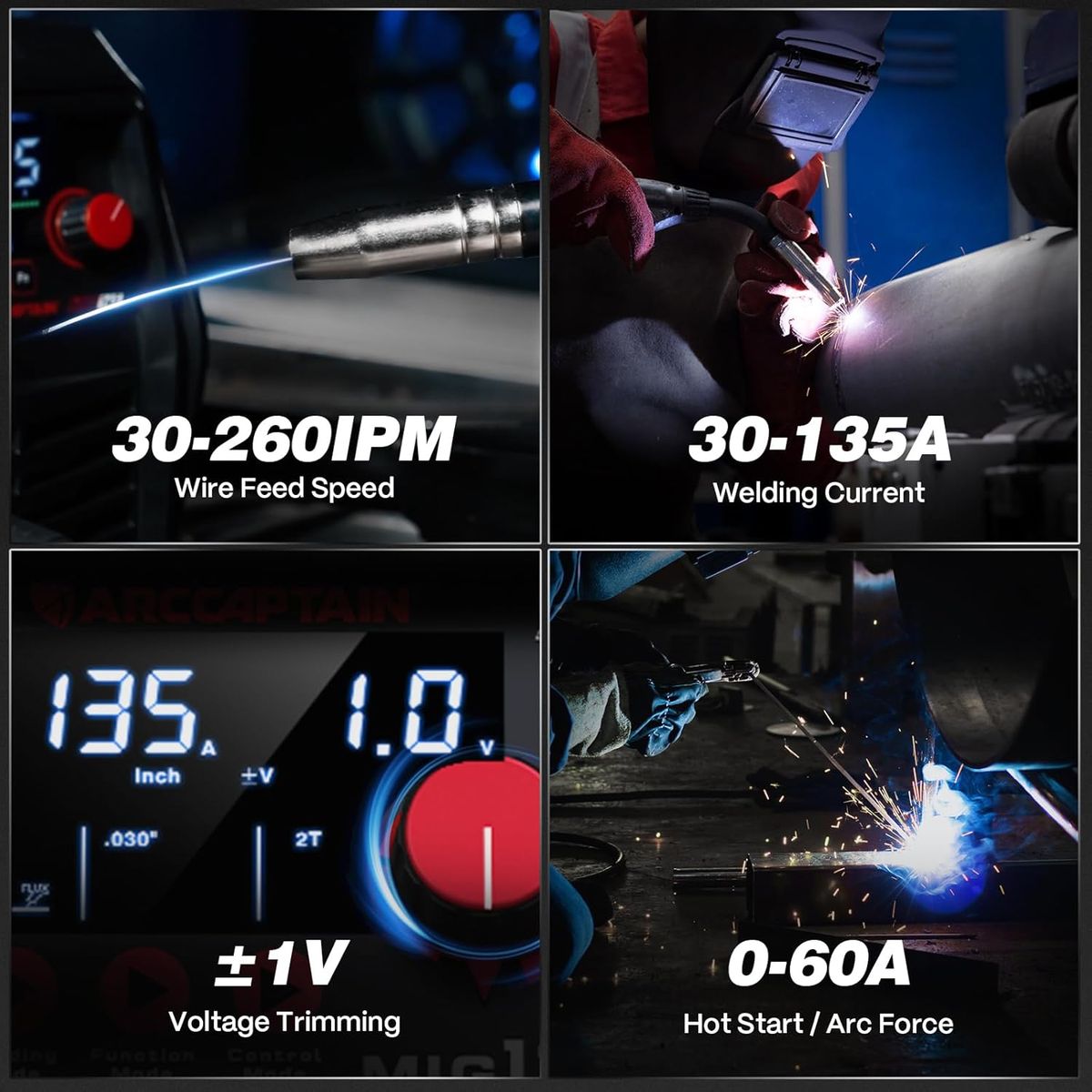 ARCCAPTAIN 135A MIG Welder – Your Ultimate 3-in-1 Welding Solution