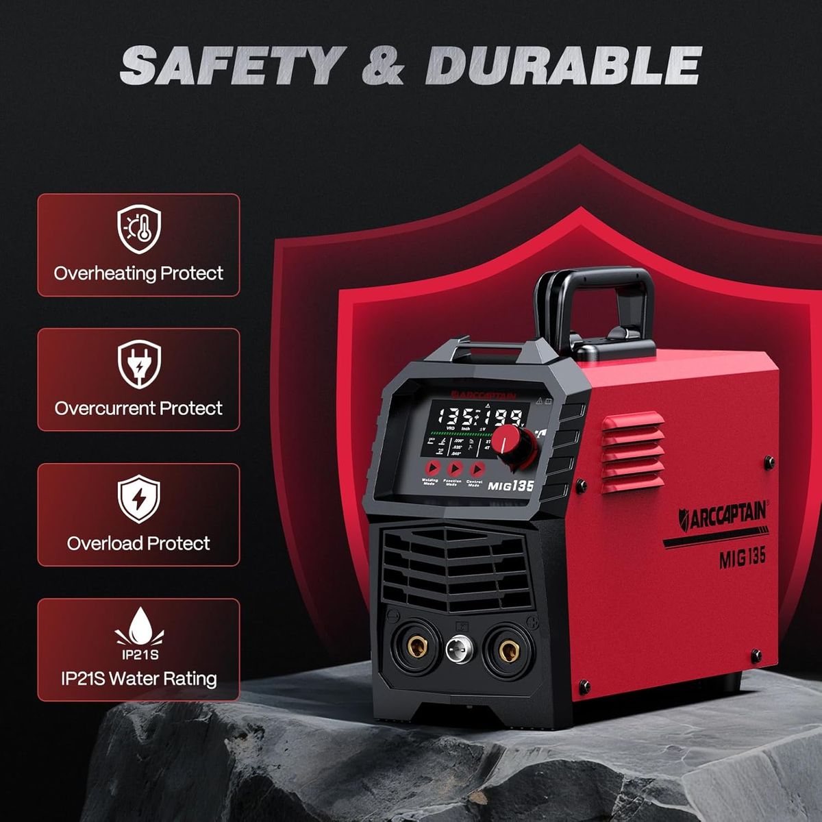 ARCCAPTAIN 135A MIG Welder – Your Ultimate 3-in-1 Welding Solution
