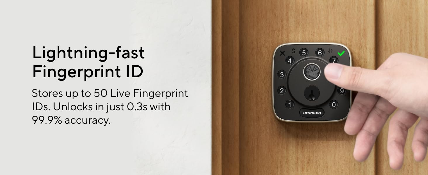 ULTRALOQ Bolt: Fingerprint Wi-Fi Smart Lock for Your Front Door