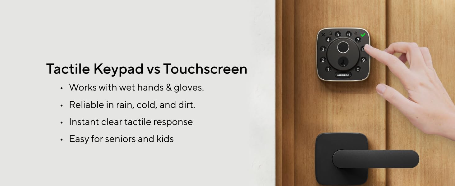 ULTRALOQ Bolt: Fingerprint Wi-Fi Smart Lock for Your Front Door