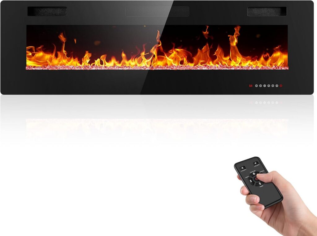 Electactic 60-Inch Electric Fireplace: Warmth & Elegance