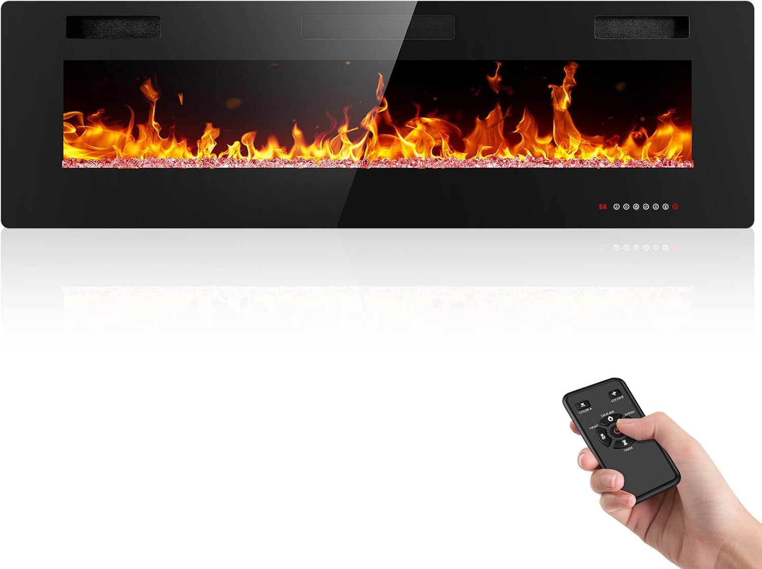 Electactic 60-Inch Electric Fireplace: Warmth & Elegance