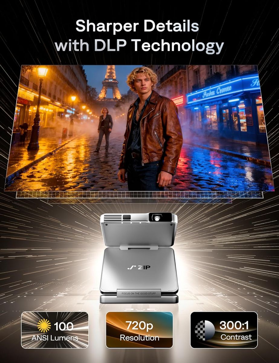 Aurzen ZIP Tri-Fold Projector: Your Ultimate Portable Cinema
