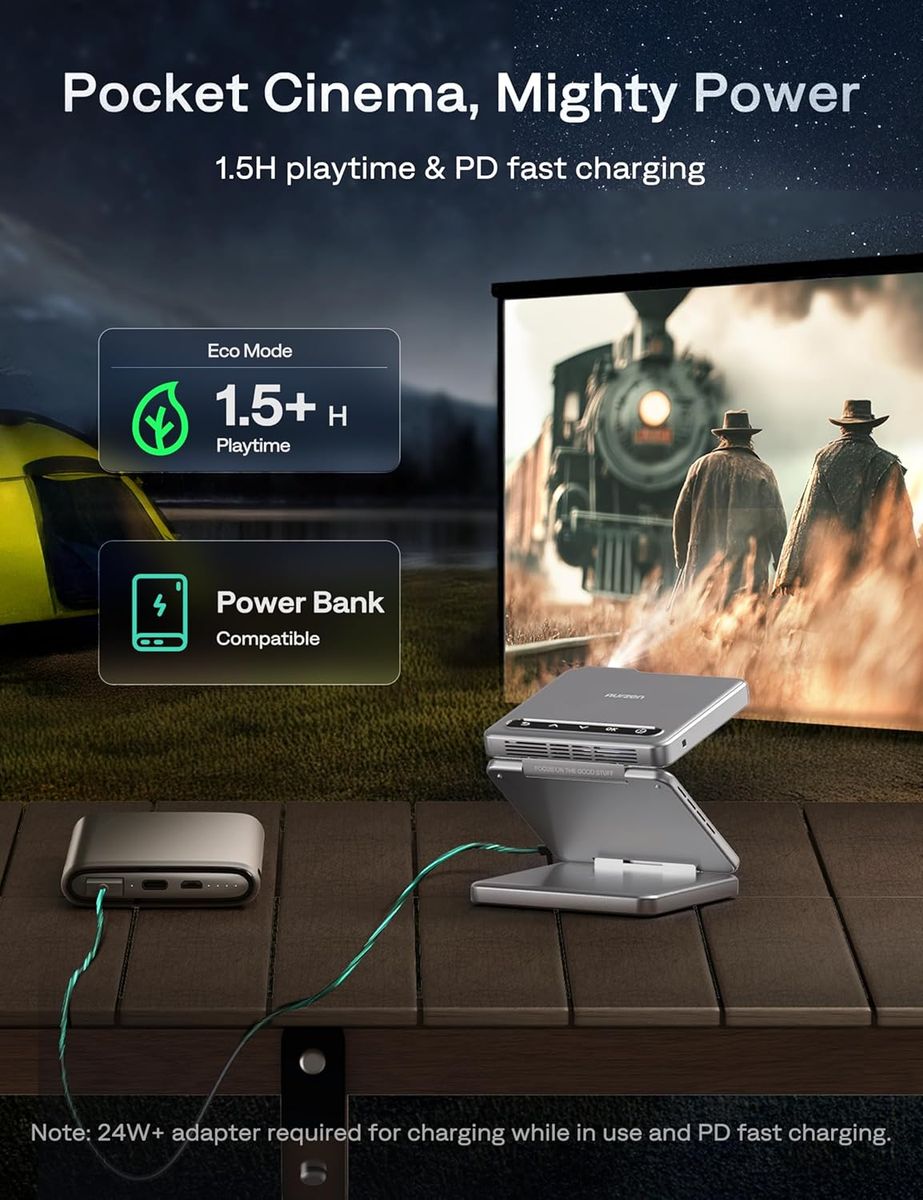 Aurzen ZIP Tri-Fold Projector: Your Ultimate Portable Cinema