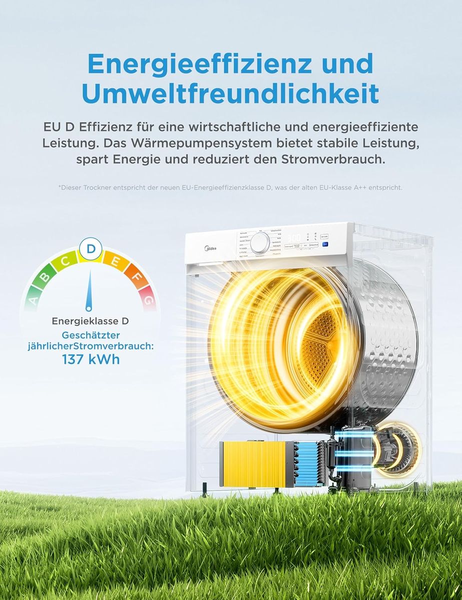 Midea Wärmepumpentrockner V3: 10 kg & UV-Hygiene