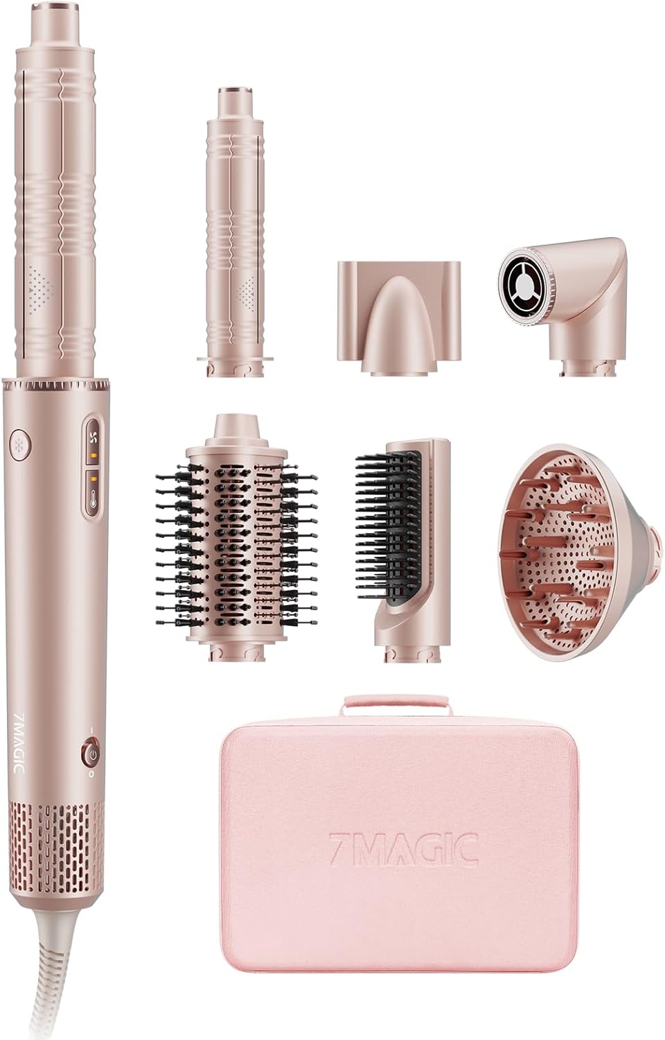 7MAGIC 7-in-1 Hot Air Styler: Fast Dry & Auto Curls