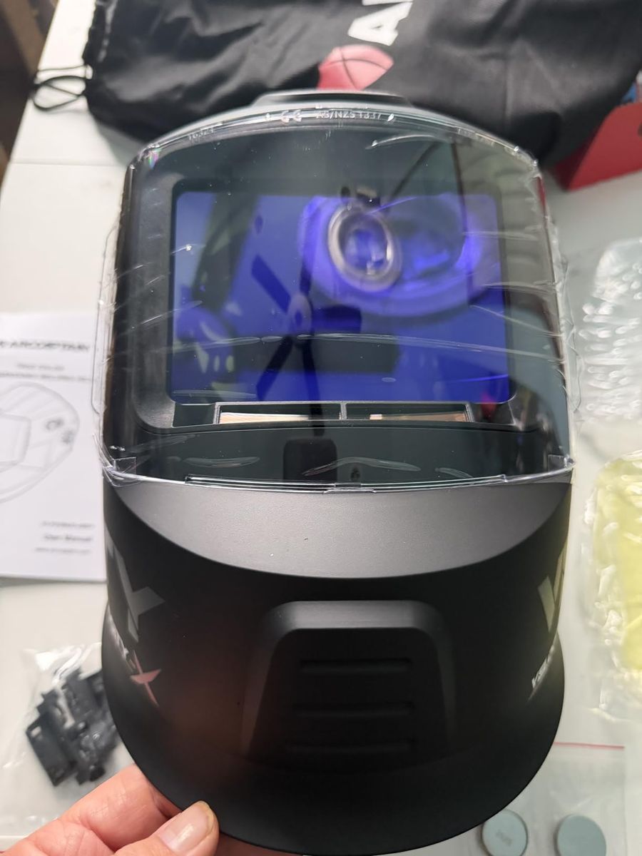 ARCCAPTAIN Intelligent Auto-Shade Welding Helmet - 4.6" Large View