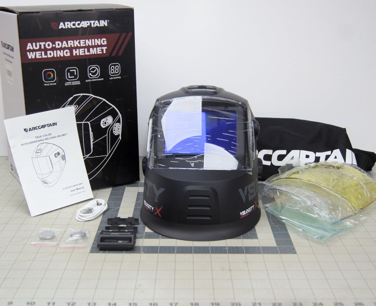 ARCCAPTAIN Intelligent Welding Helmet: 4.6" Large Viewing Screen & True Color