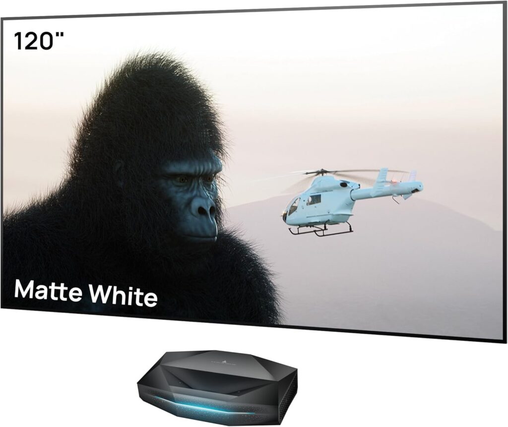AWOL VISION Aetherion Pro + 120" Set: Ultrakurzdistanz 4K Laser-Beamer