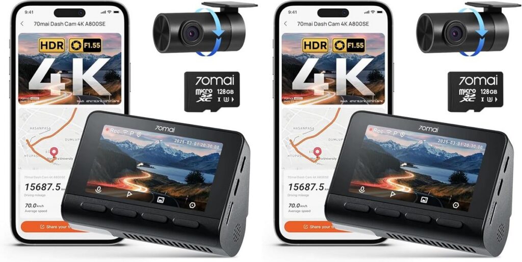 70mai A800SE 4K Dash Cam: Crystal Clear Safety