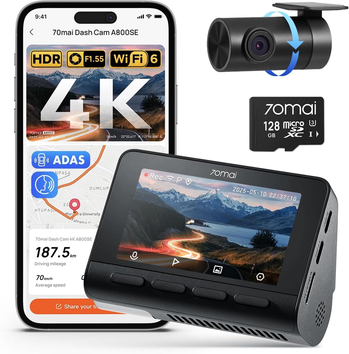 70mai A800SE 4K Dash Cam: Crystal Clear Safety