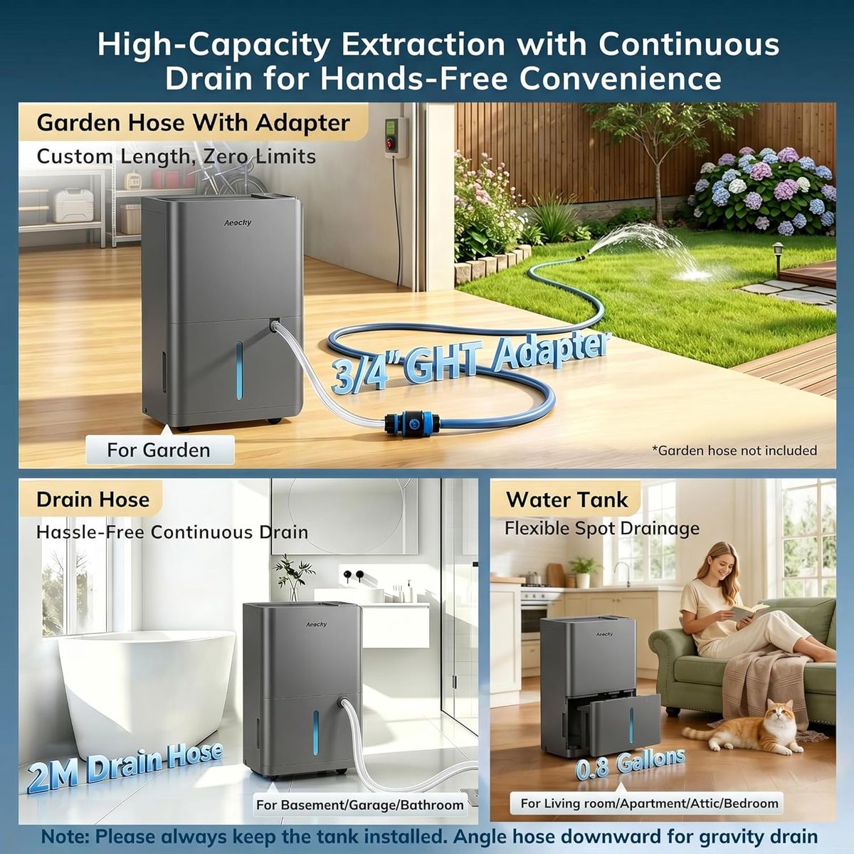 AEOCKY 50-Pint Dehumidifier: Breathe Easy, Live Better