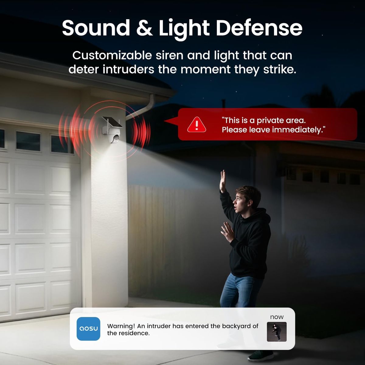 AOSU Solar Security Camera Kit: No Subs, 360° Tracking