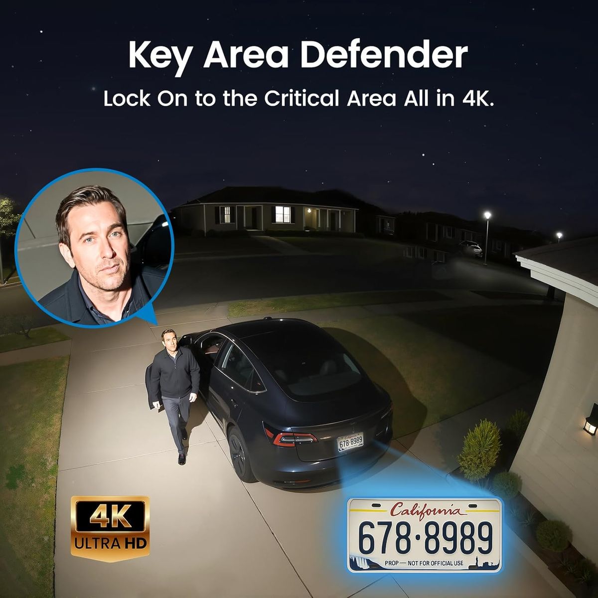 AOSU SolarCam D1 Max 4-Cam Kit: 4K Solar Security, No Fees