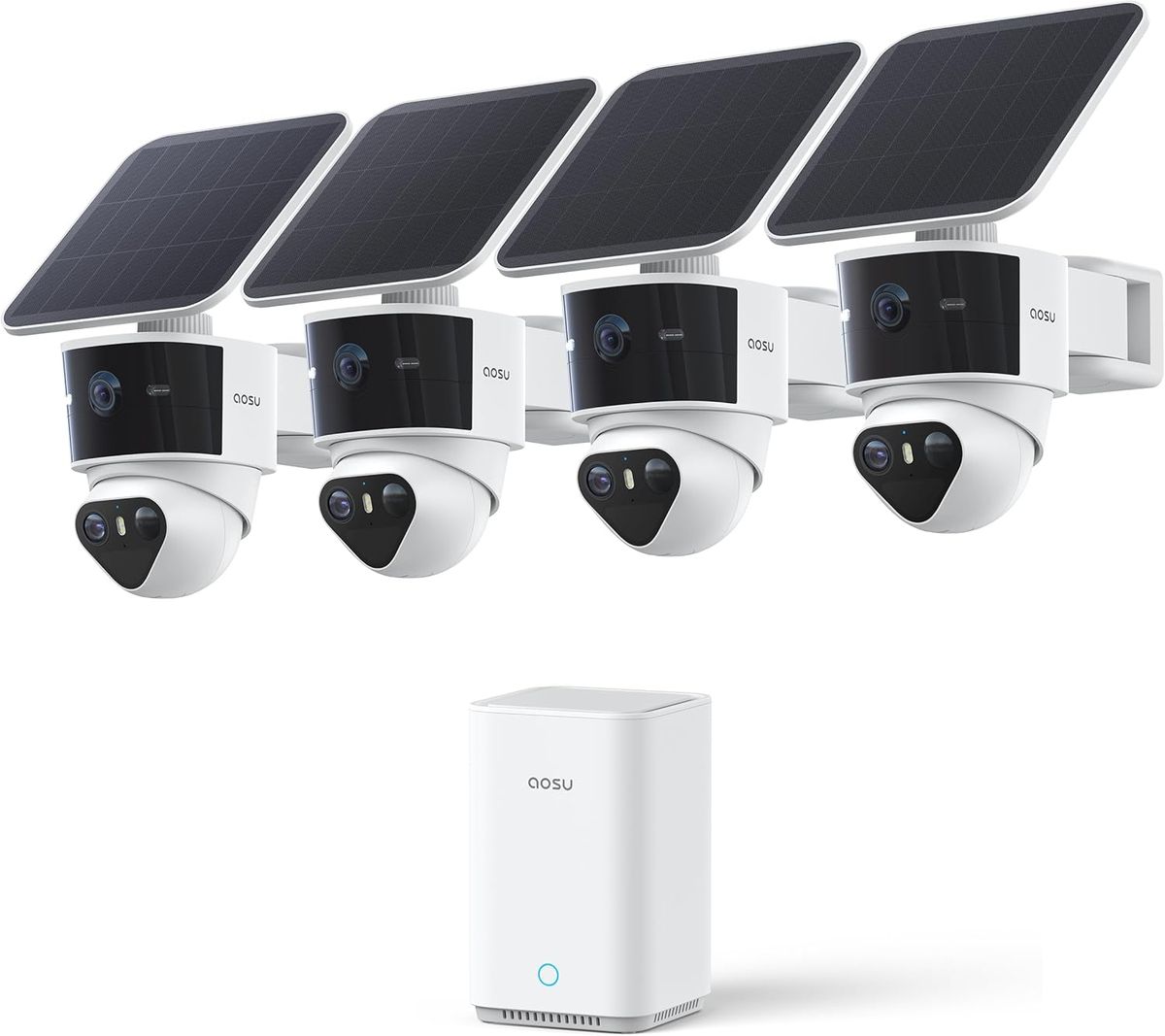 AOSU T2 Pro: Solar-Powered 4-Cam Security System with 3K Dual Cam