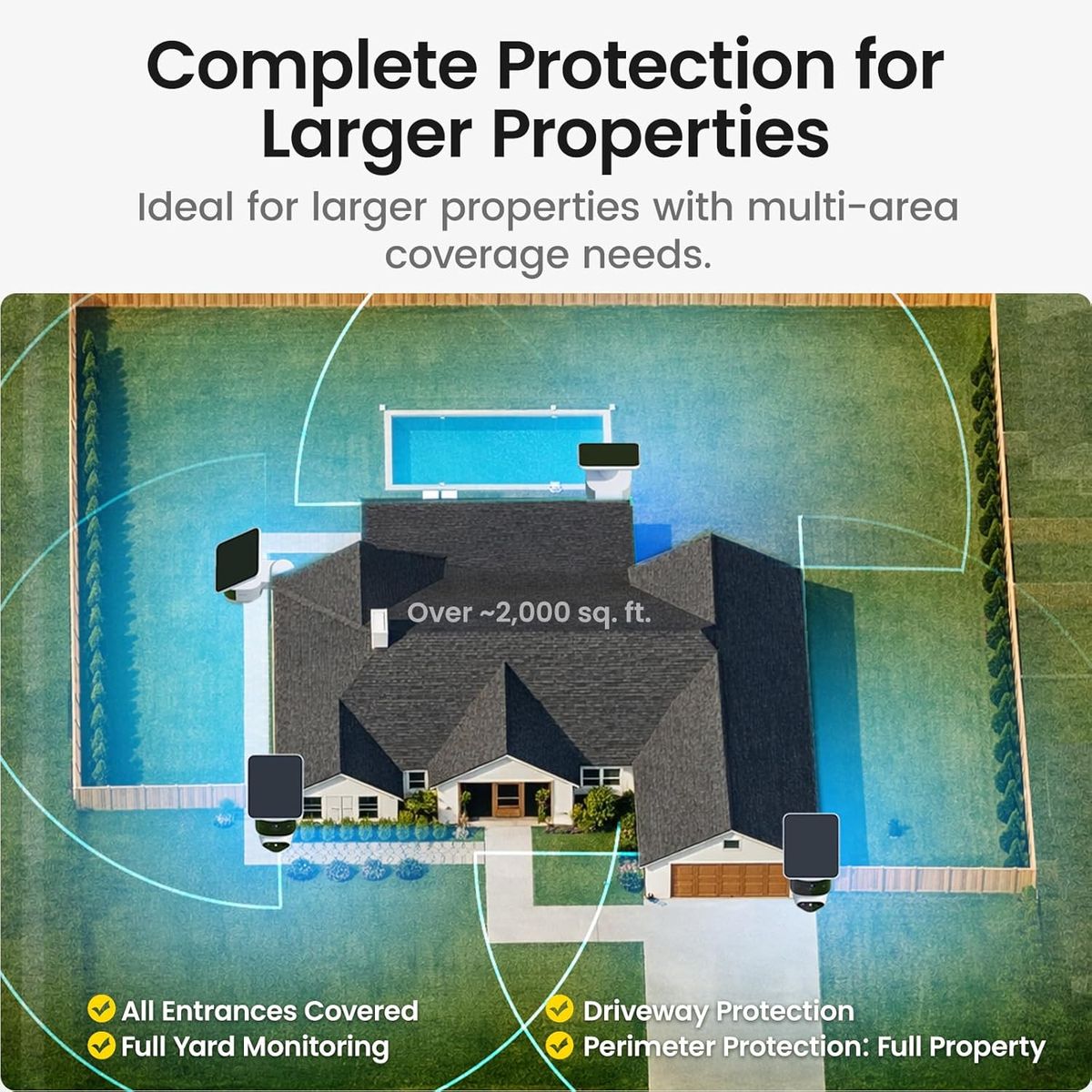 AOSU T2 Pro: Solar-Powered 4-Cam Security System with 3K Dual Cam