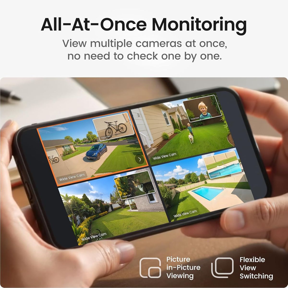AOSU T2 Pro: Solar-Powered 4-Cam Security System with 3K Dual Cam