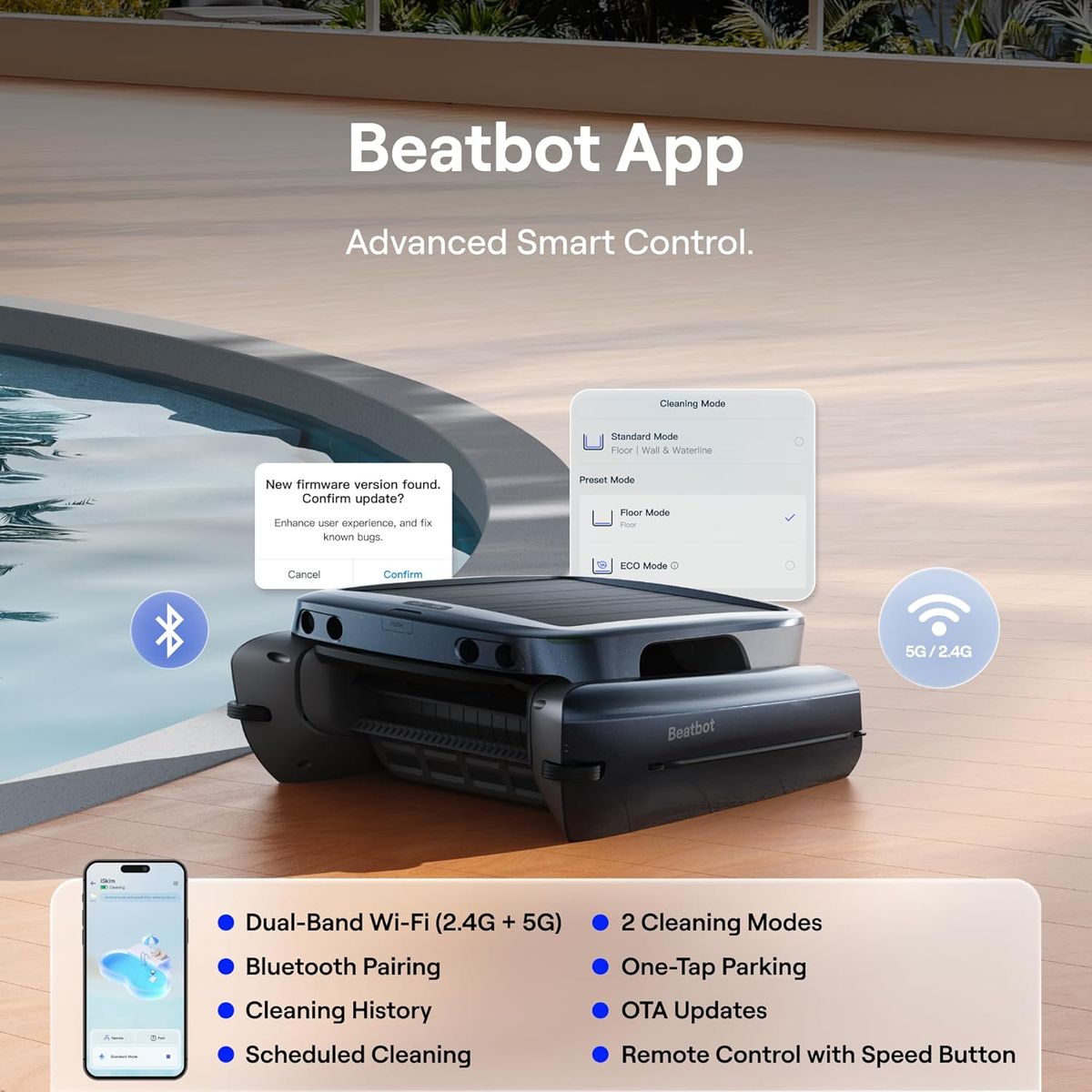 Beatbot iSkim: Solar Pool Skimmer with 28-Hour Runtime