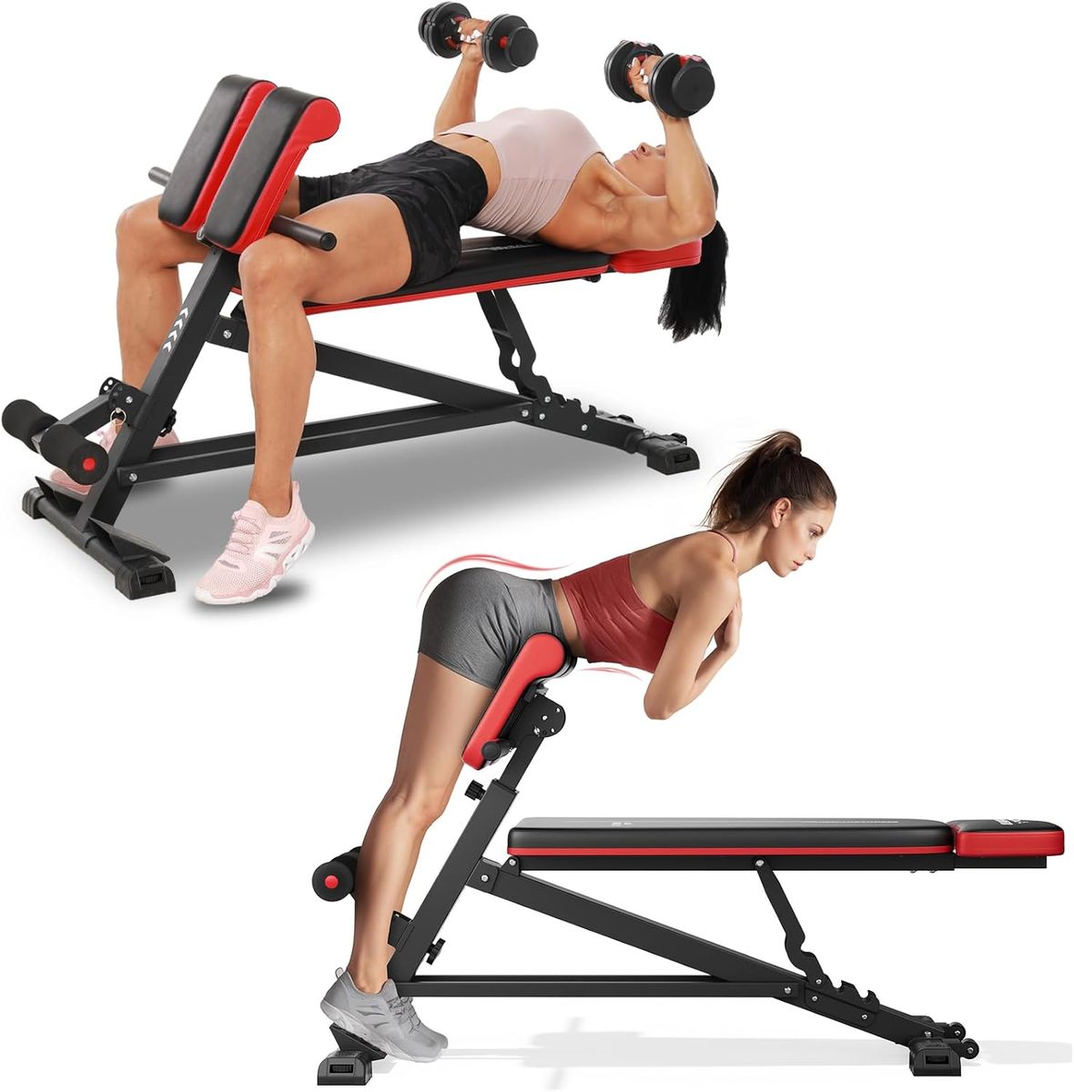 FLYBIRD 4-in-1 Roman Chair: Ultimate Full Body Workout