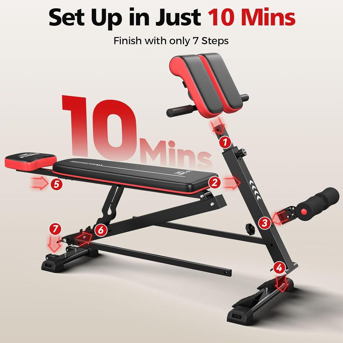 FLYBIRD 4-in-1 Roman Chair: Ultimate Full Body Workout