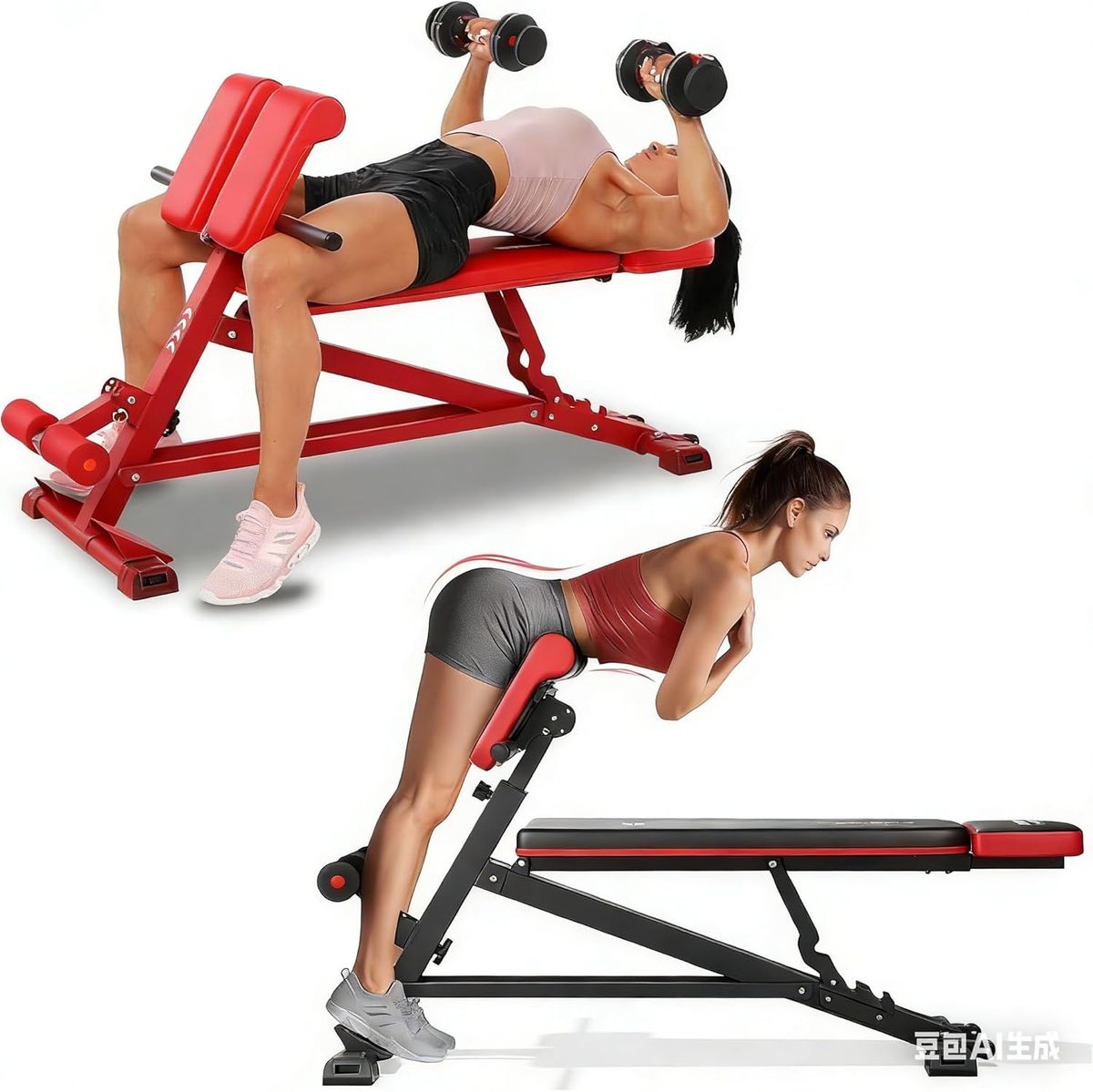 FLYBIRD 4-in-1 Roman Chair: Ultimate Full Body Workout