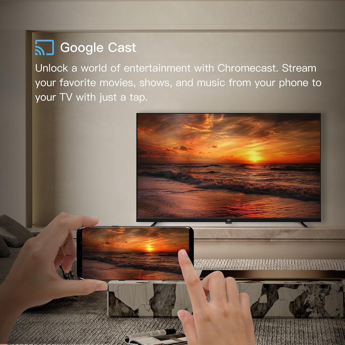 FPD 32-inch Smart TV: Google TV, HDR10, Dolby Audio – 2024 Model