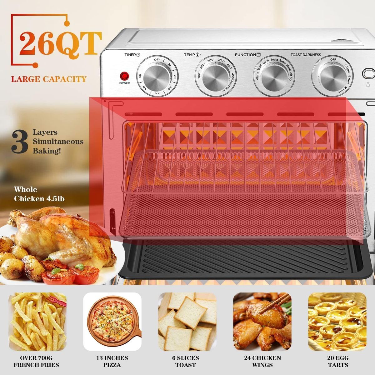 Geek Chef 26 QT Air Fryer Oven: The Ultimate Kitchen Upgrade