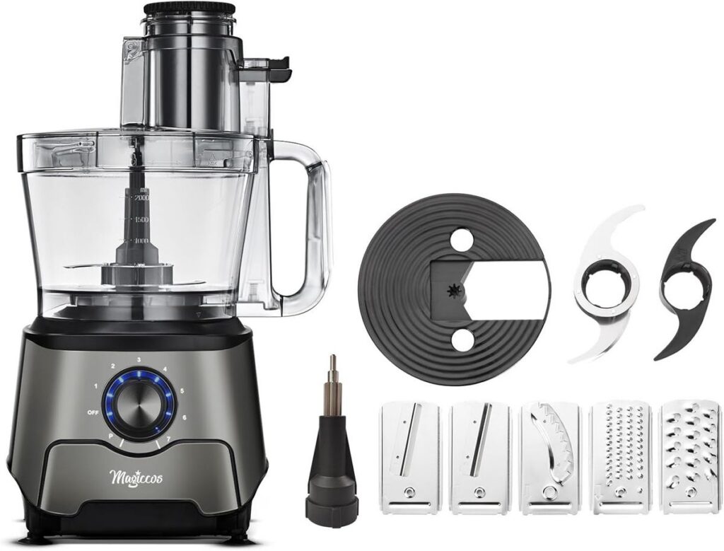 Magiccos 14-Cup Food Processor: Slice, Shred & Chop with Ease
