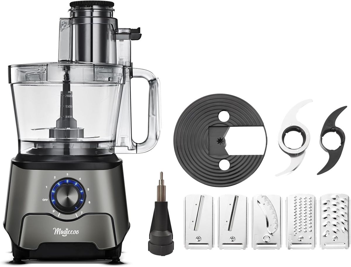 Magiccos 14-Cup Food Processor: Slice, Shred & Chop with Ease