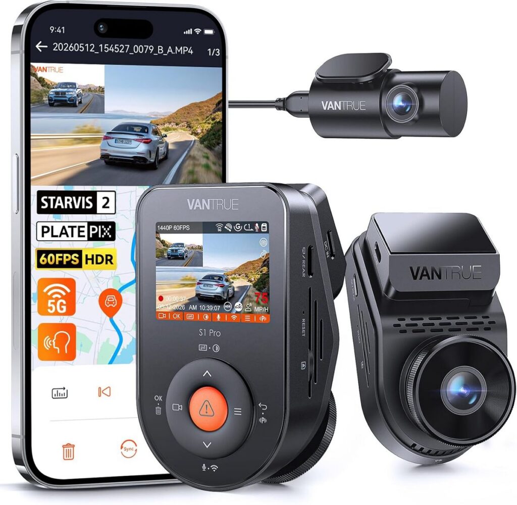 Vantrue S1 Pro AI: Dual 1440P Dash Cam Excellence